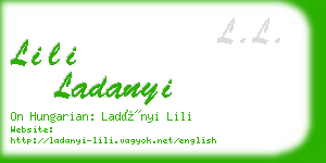 lili ladanyi business card